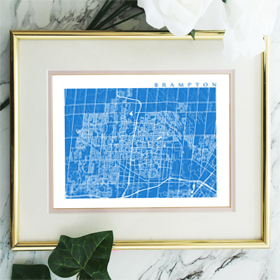 Eganville, Ontario Map Art Print