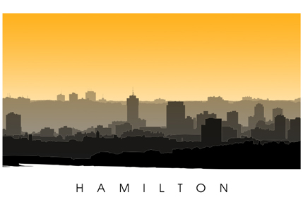 Hamilton Skyline Print